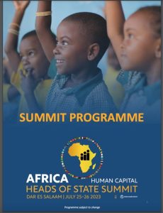 Agenda - The Africa Human Capital Heads of State Summit, Tanzania.