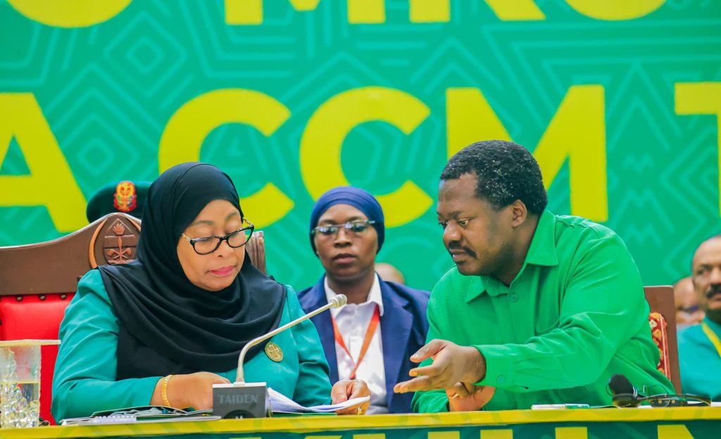 CCM leaders discussing in Dodoma during 2025 Special Conference