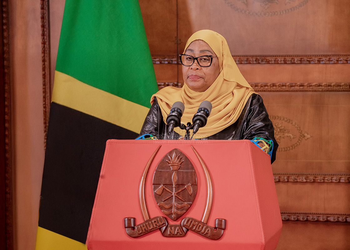 Tanzania’s President Samia Suluhu Hassan during New Year’s Speech 2025