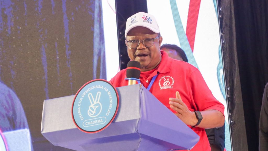 Tundu Lissu addressing CHADEMA supporters