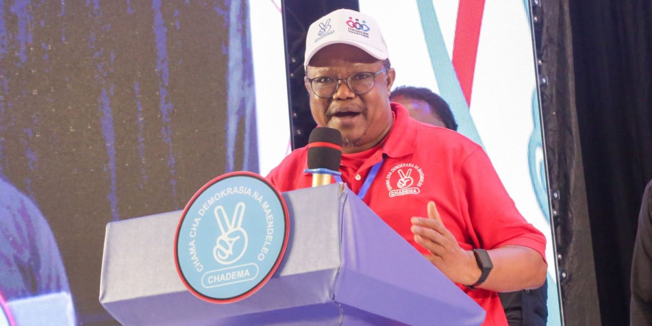 Tundu Lissu addressing CHADEMA supporters